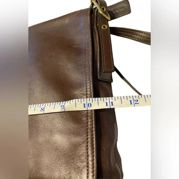 Vintage Coach Monterey Brown Leather Bag - Soft Flap 9829 - Picture 15 of 16